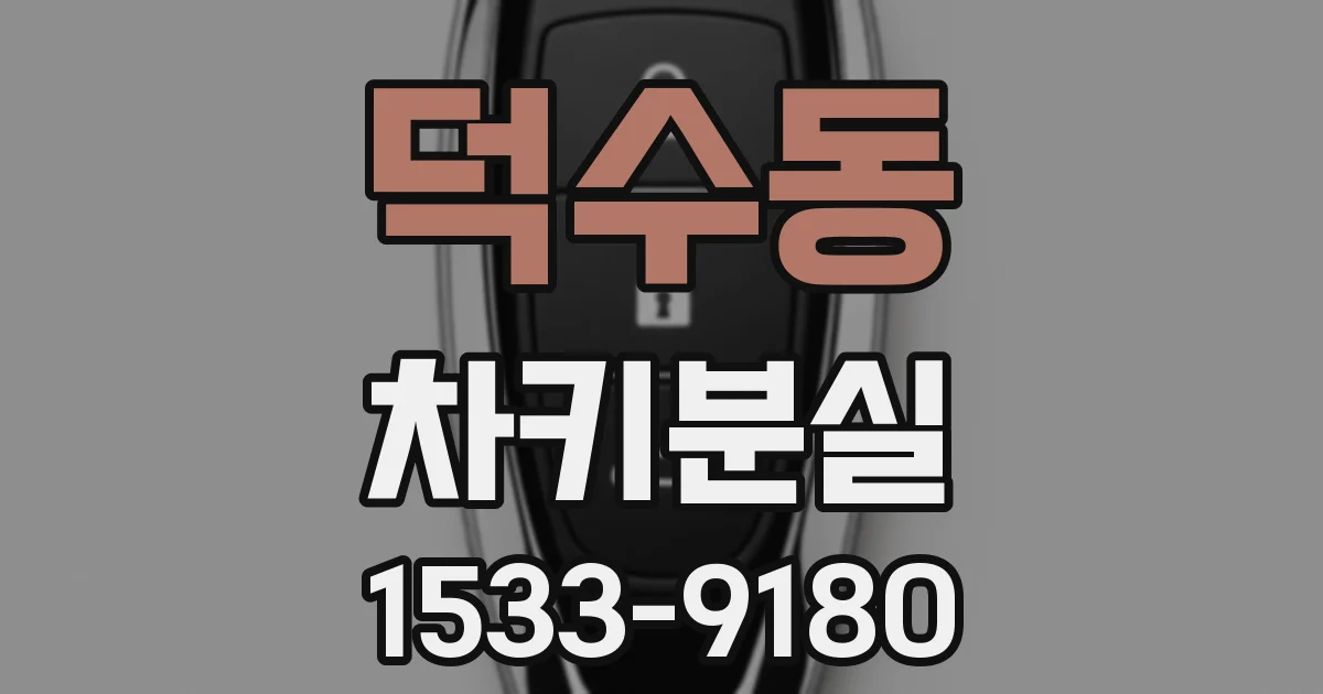 덕수동 차키분실