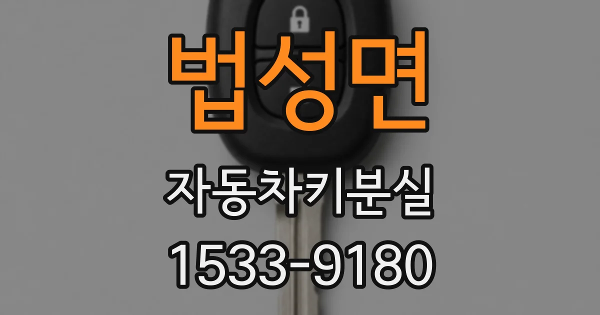 법성면 자동차키분실