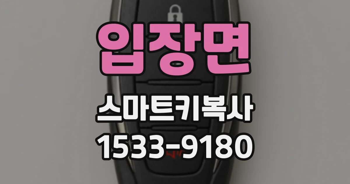 입장면 스마트키복사