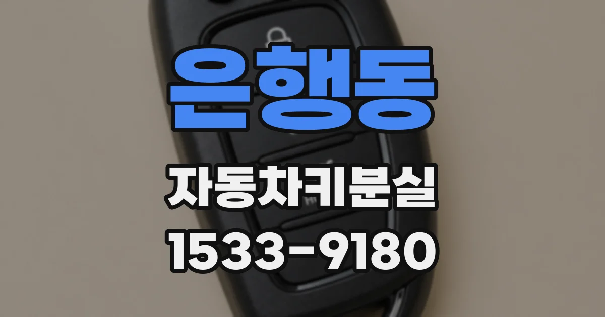 은행동 자동차키분실