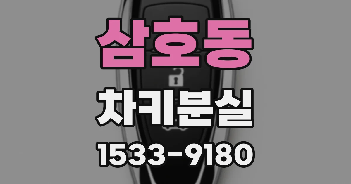 삼호동 차키분실