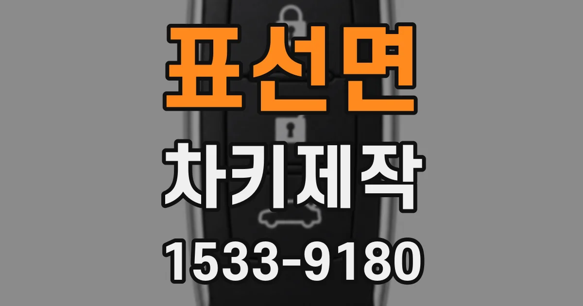 표선면 차키제작