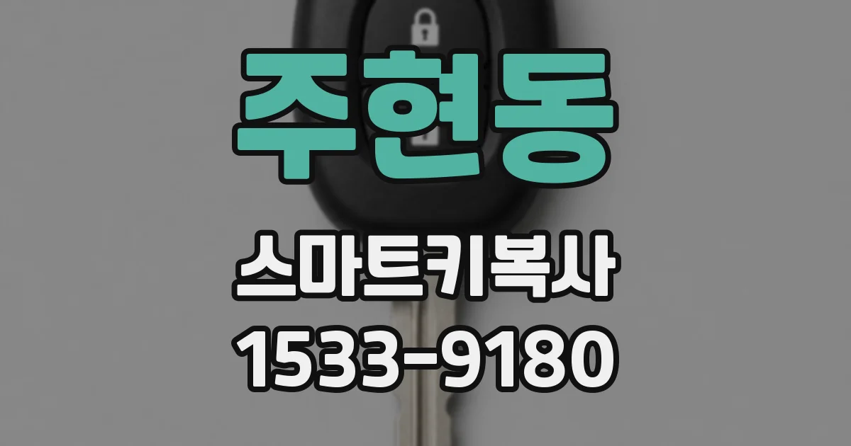 주현동 스마트키복사