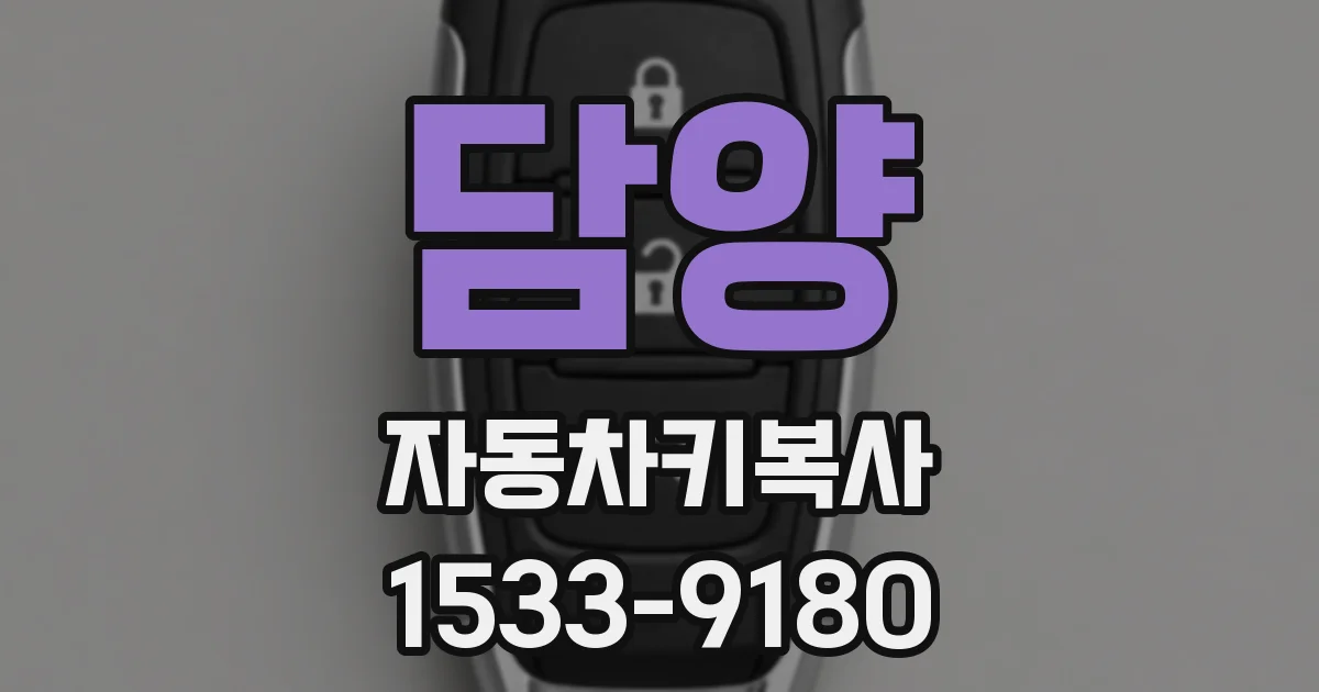 담양 자동차키복사