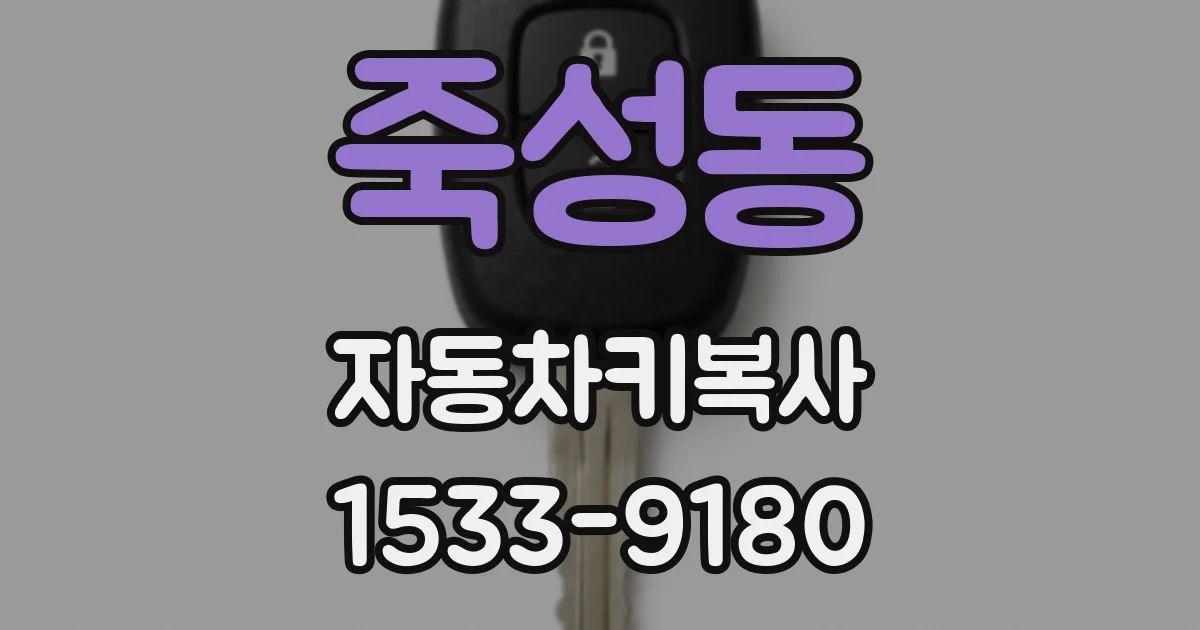 죽성동 자동차키복사