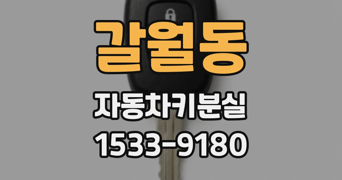 갈월동 자동차키분실