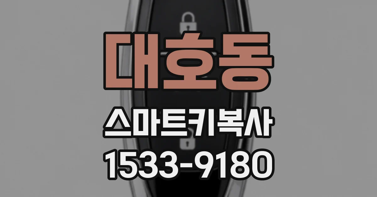 대호동 스마트키복사