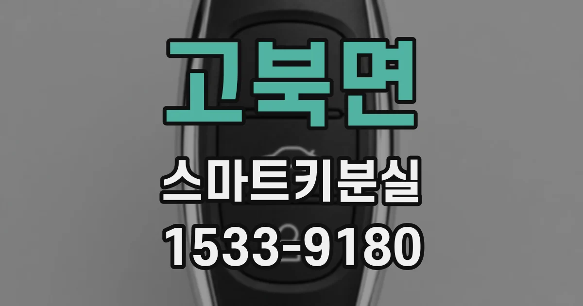 고북면 스마트키분실