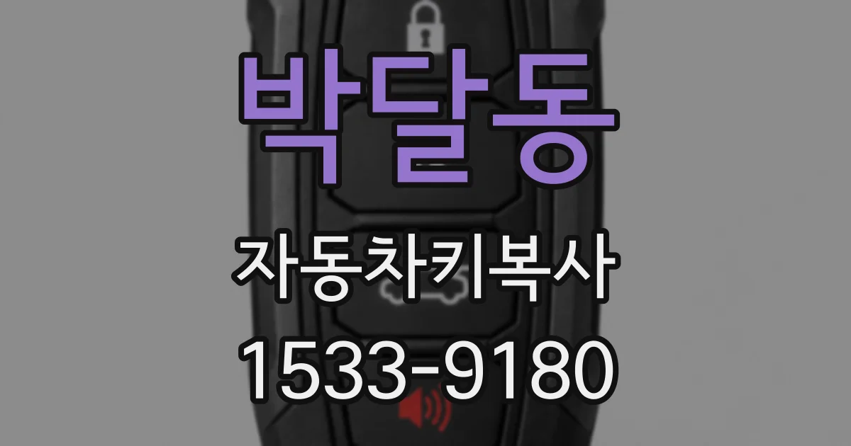박달동 자동차키복사