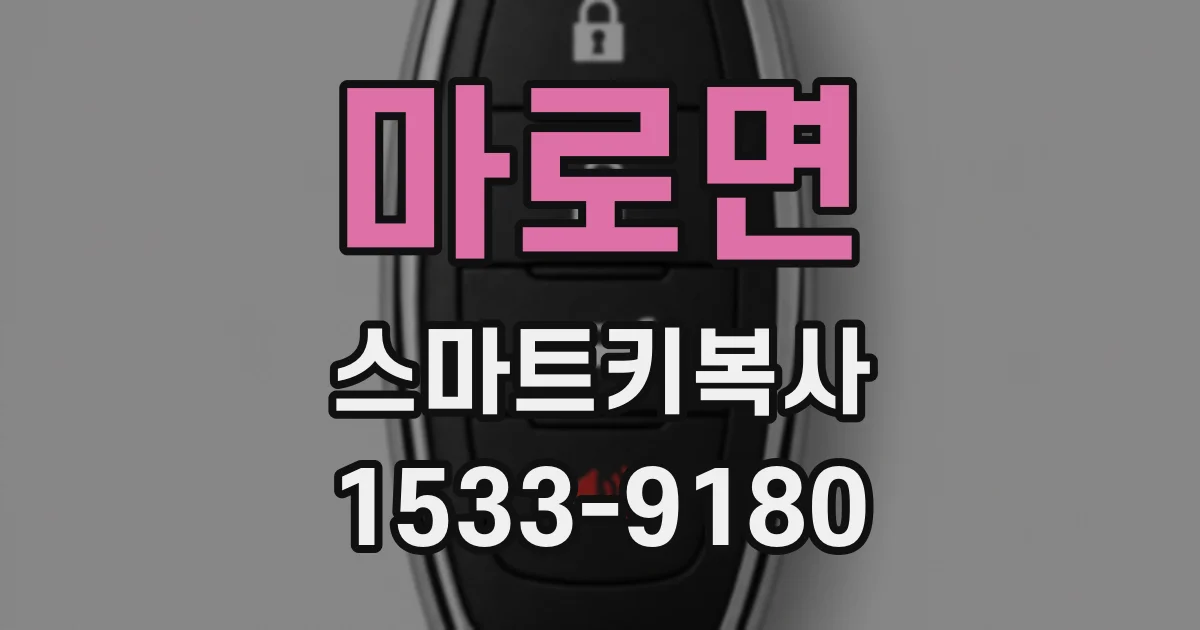 마로면 스마트키복사
