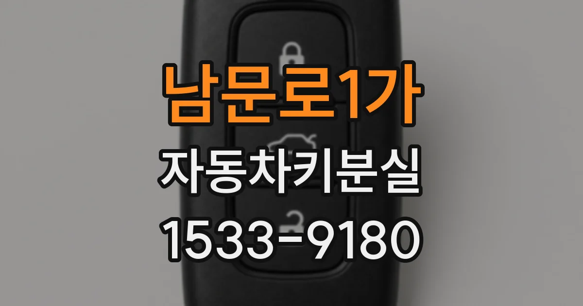 남문로1가 자동차키분실