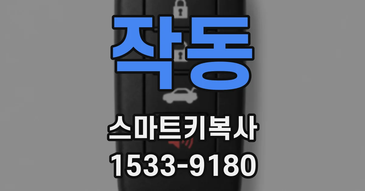 작동 스마트키복사