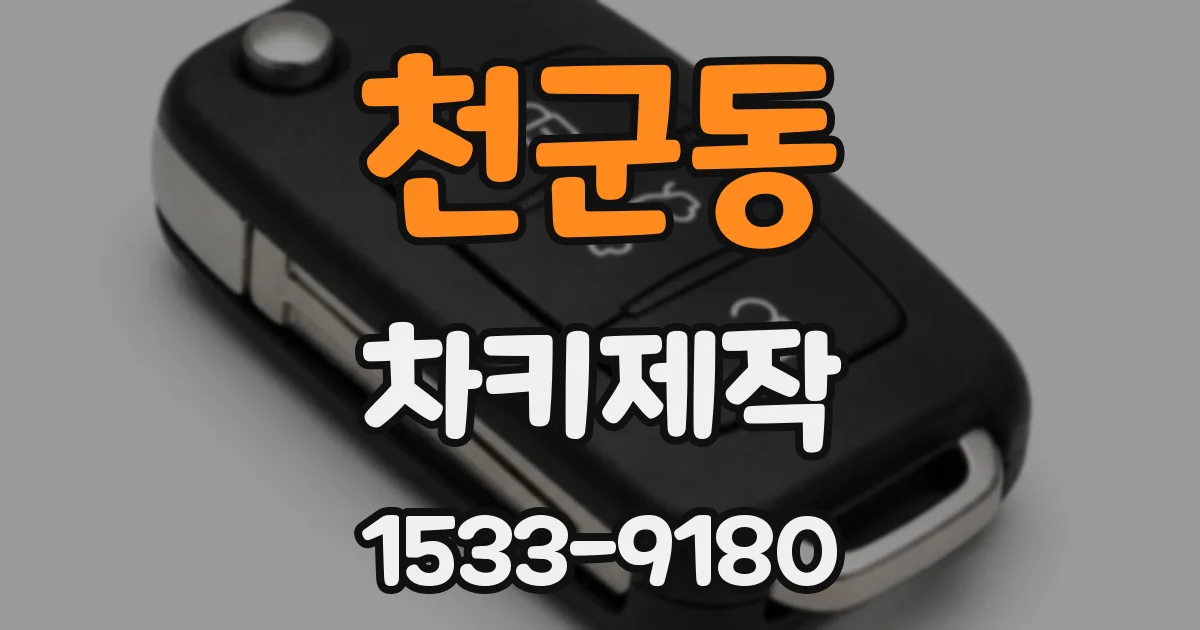 천군동 차키제작
