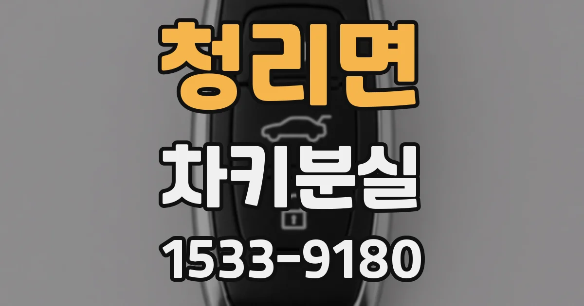 청리면 차키분실