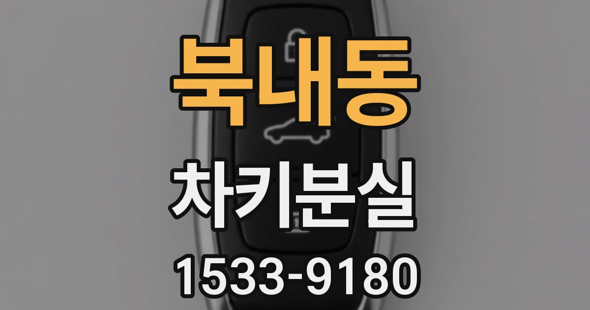 북내동 차키분실
