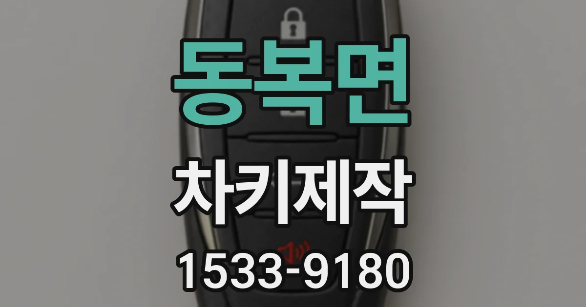동복면 차키제작