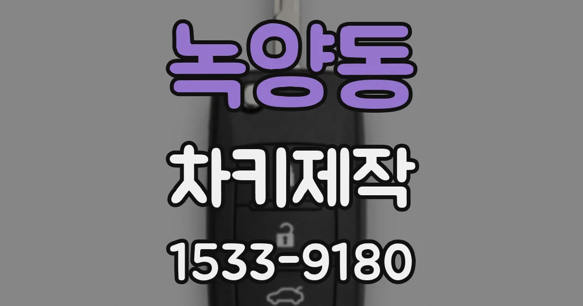 녹양동 차키제작
