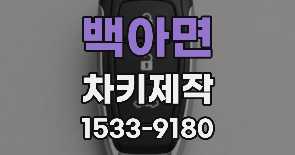 백아면 차키제작