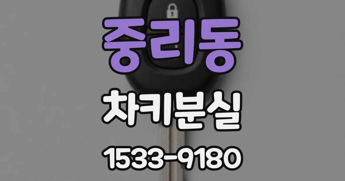 중리동 차키분실