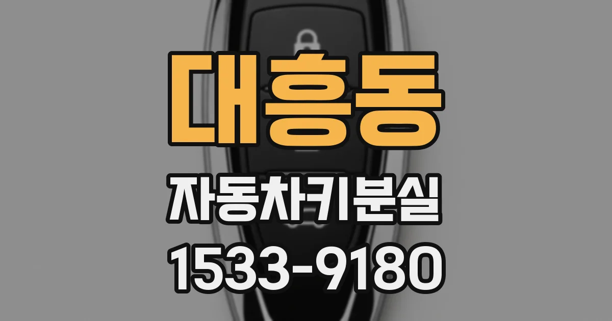 대흥동 자동차키분실
