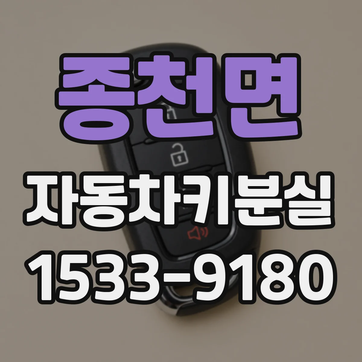 종천면 자동차키분실