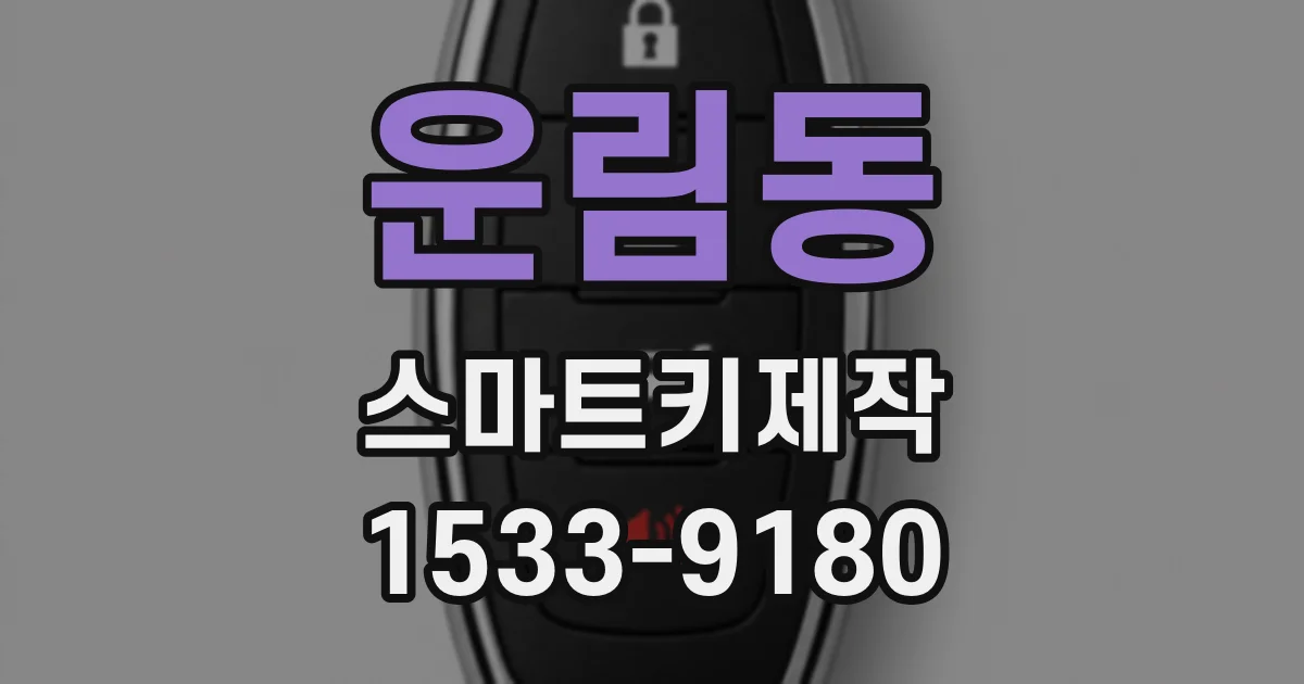운림동 스마트키제작