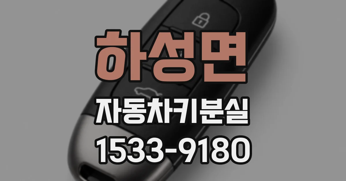 하성면 자동차키분실