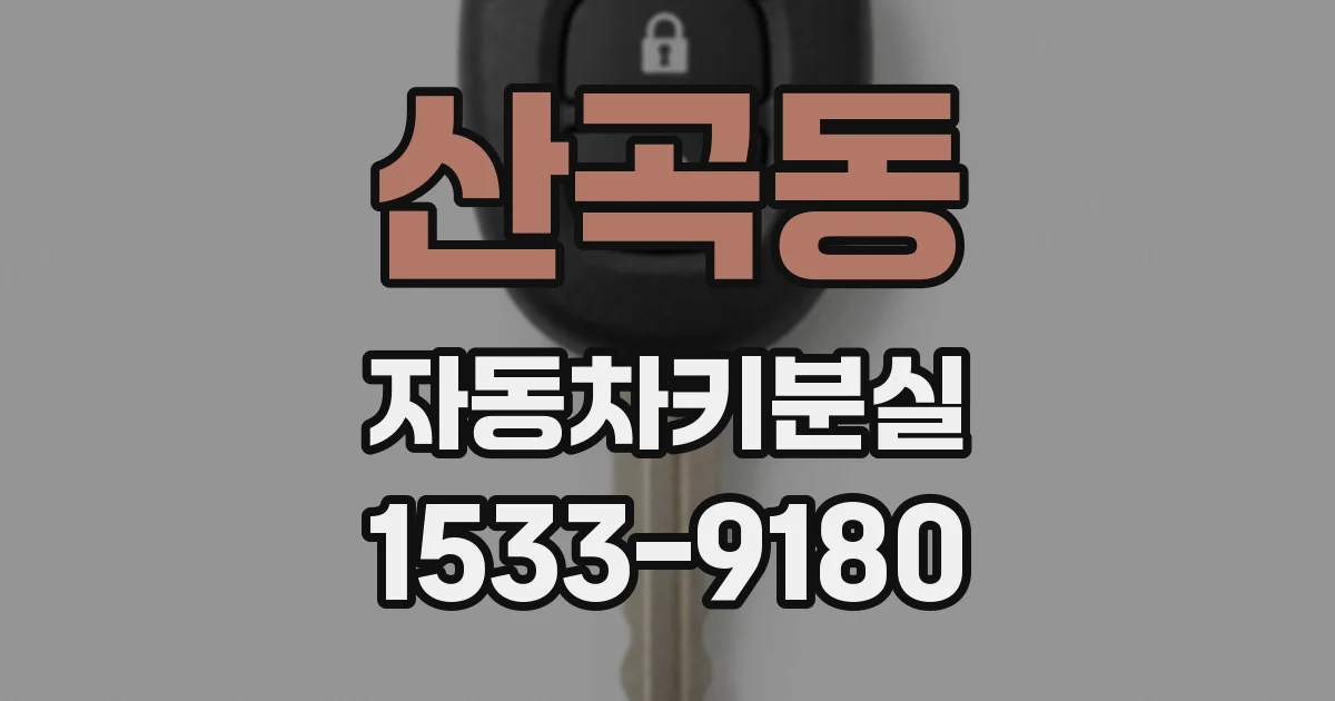 산곡동 자동차키분실
