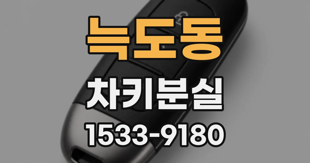 늑도동 차키분실