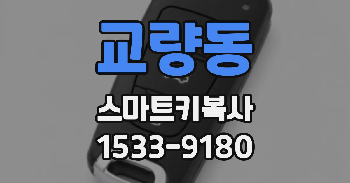 교량동 스마트키복사