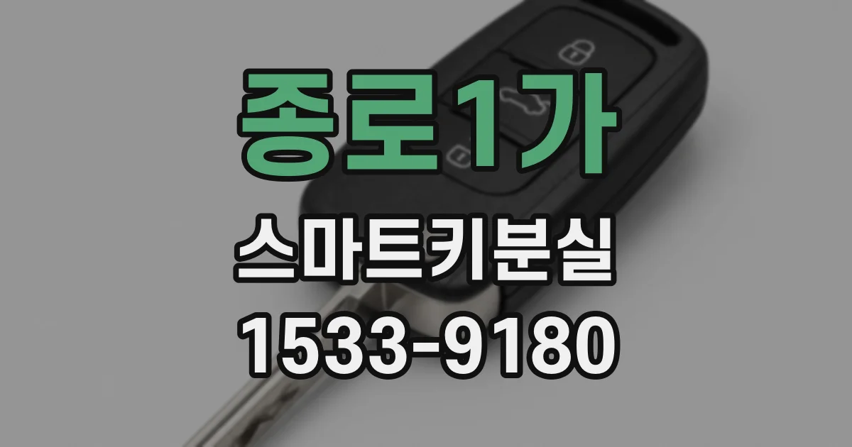 종로1가 스마트키분실