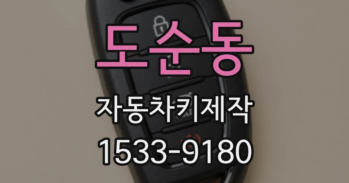 도순동 자동차키제작