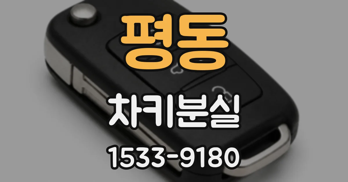 평동 차키분실