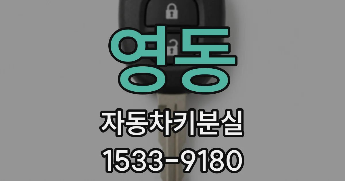 영동 자동차키분실