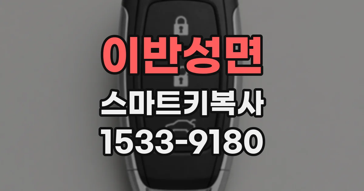 이반성면 스마트키복사