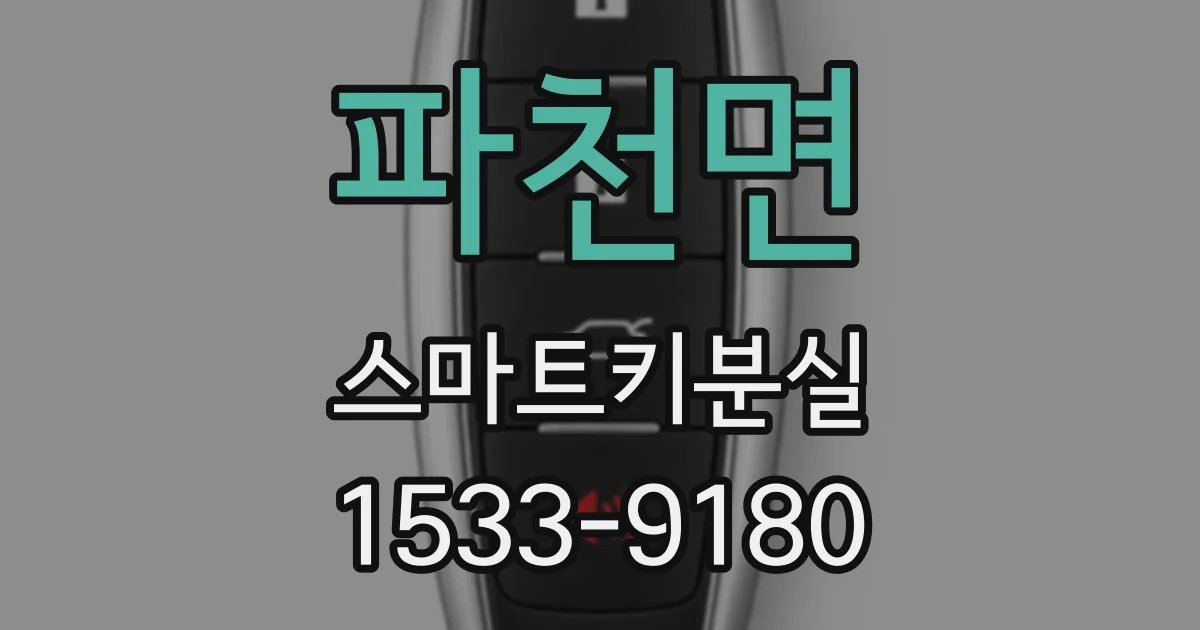 파천면 스마트키분실