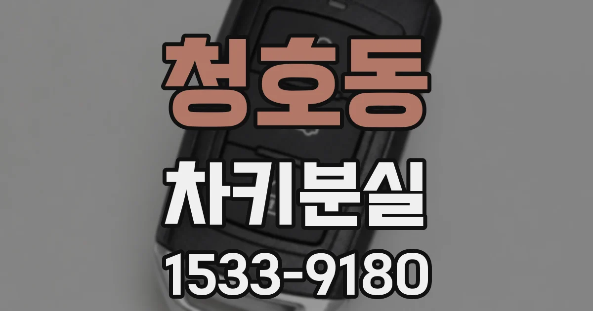 청호동 차키분실