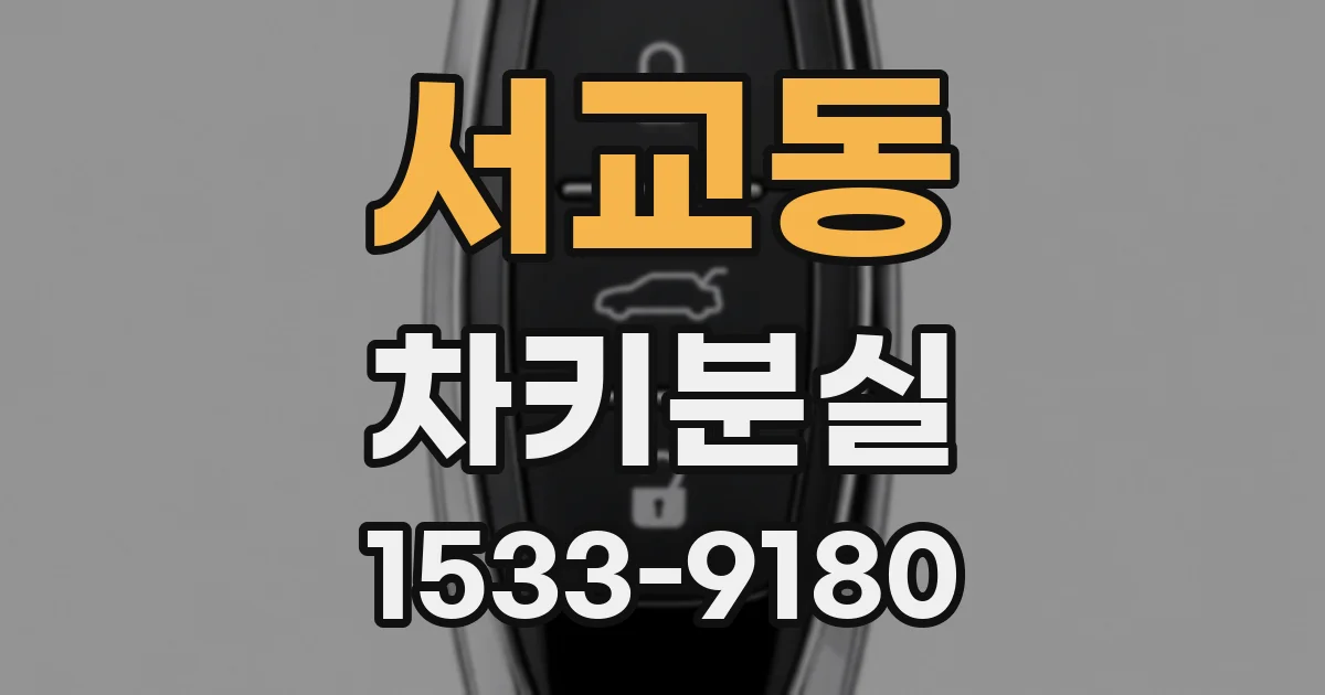 서교동 차키분실