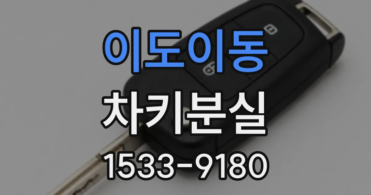 이도이동 차키분실
