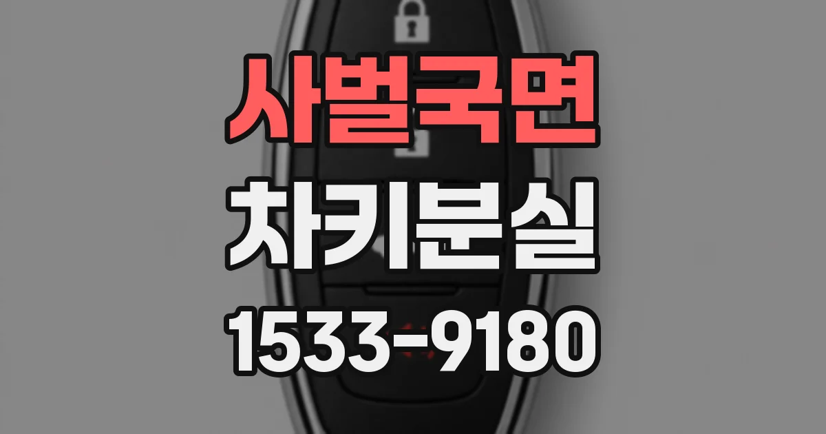 사벌국면 차키분실