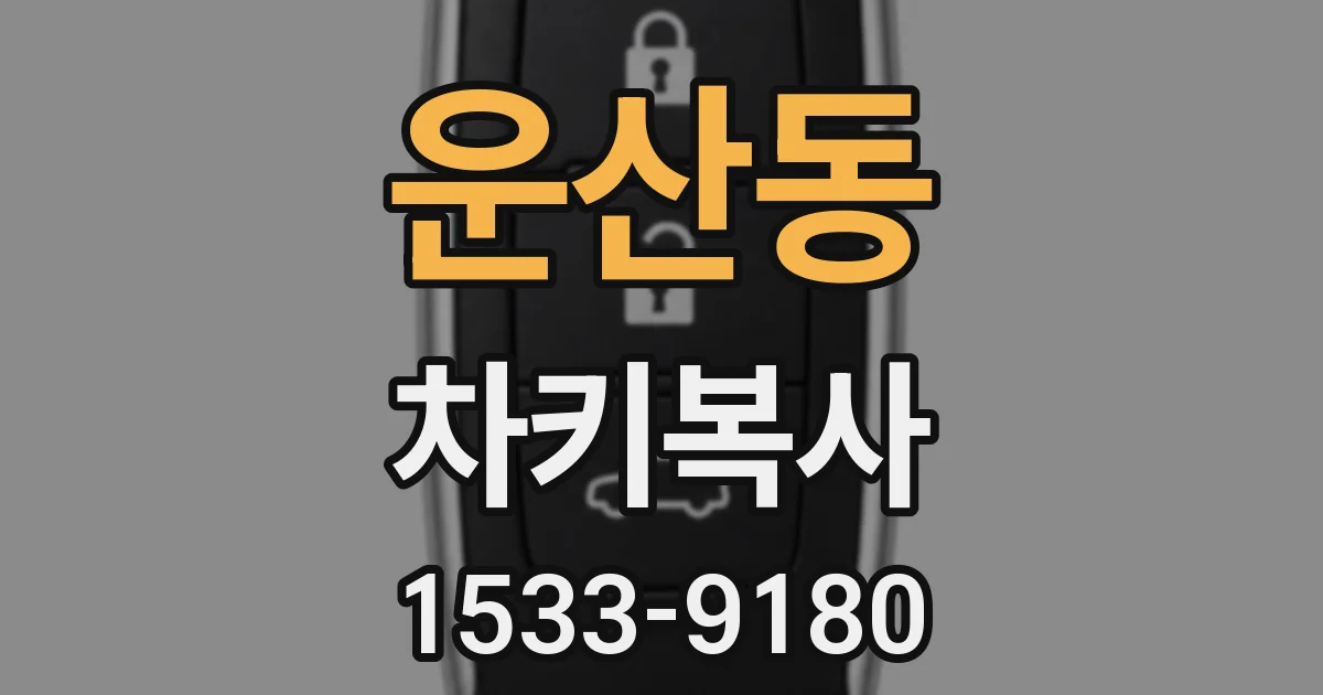운산동 차키복사