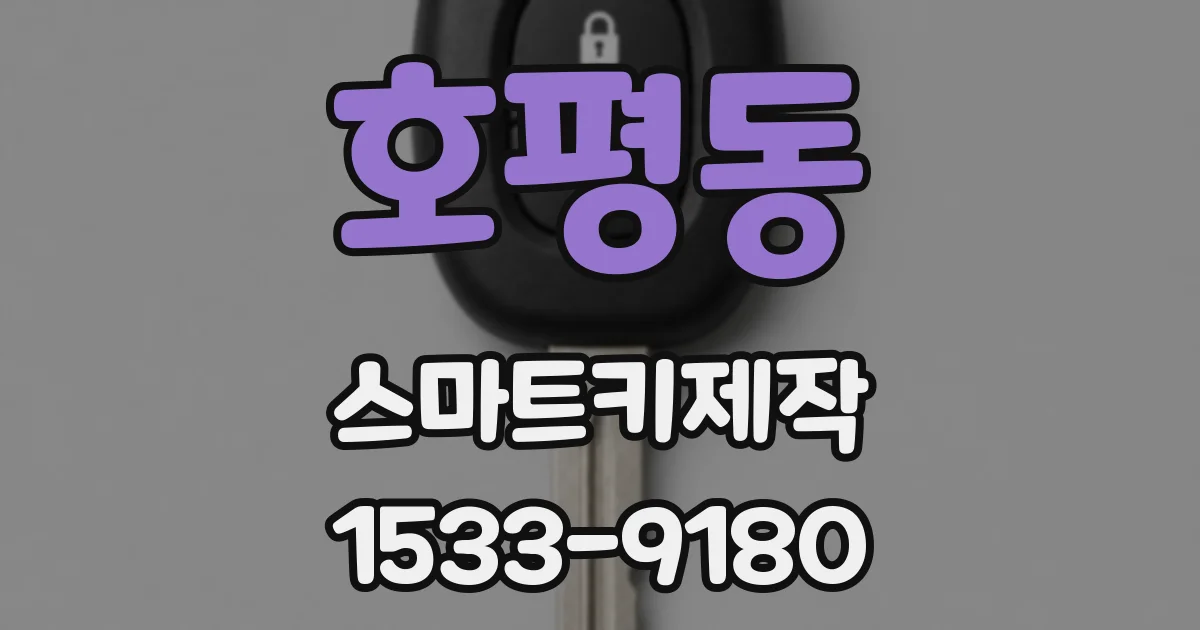 호평동 스마트키제작