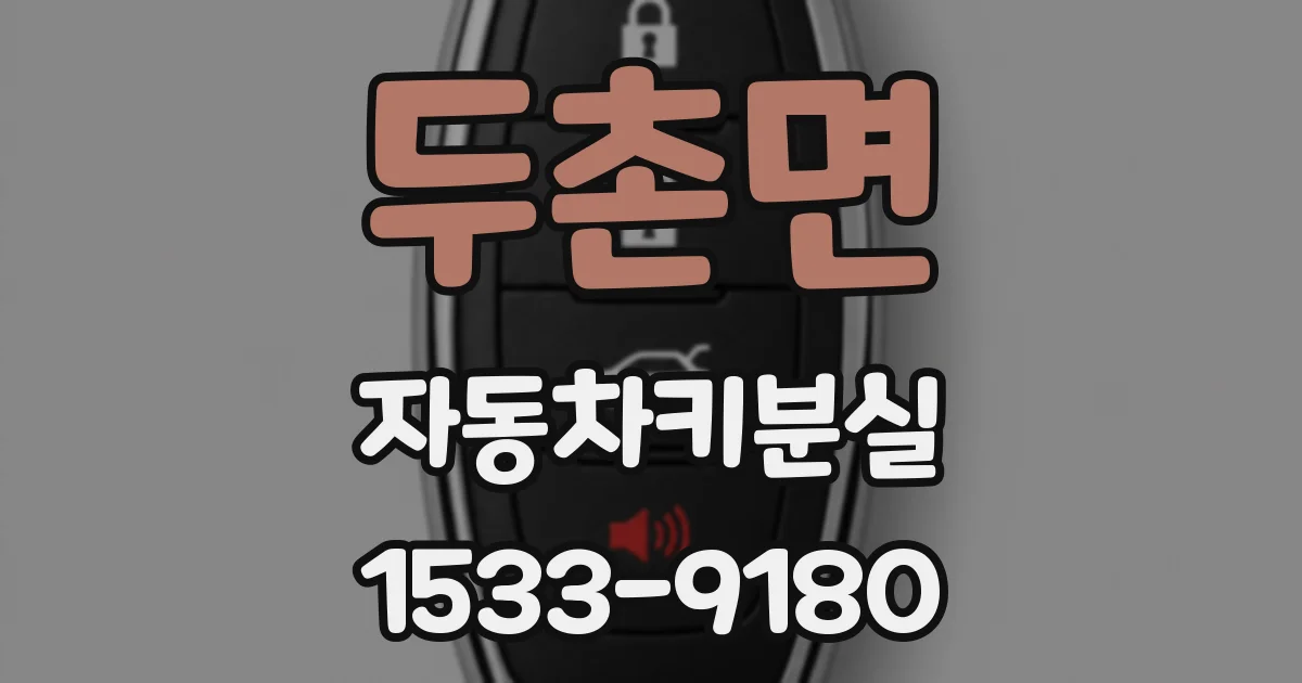 두촌면 자동차키분실