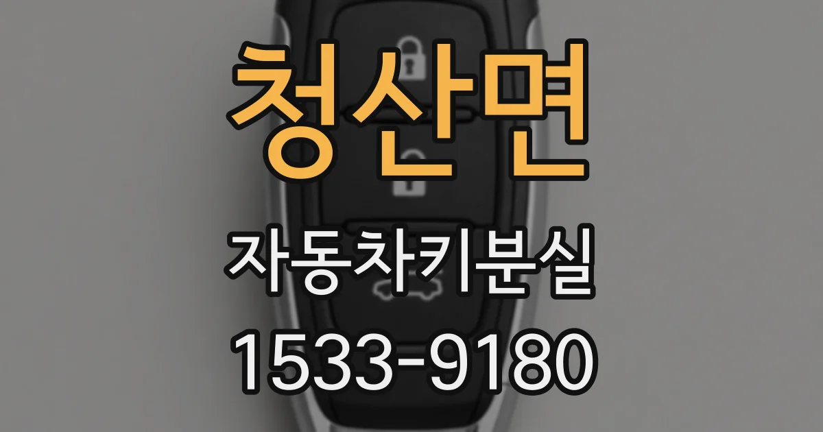 청산면 자동차키분실