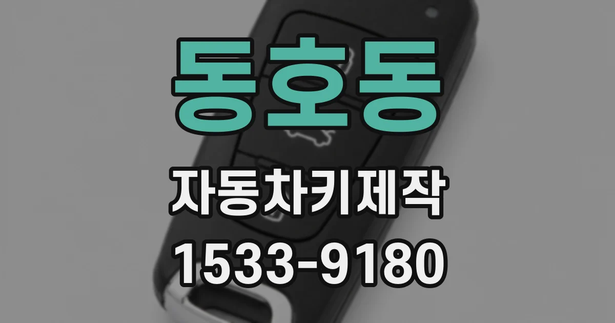 동호동 자동차키제작
