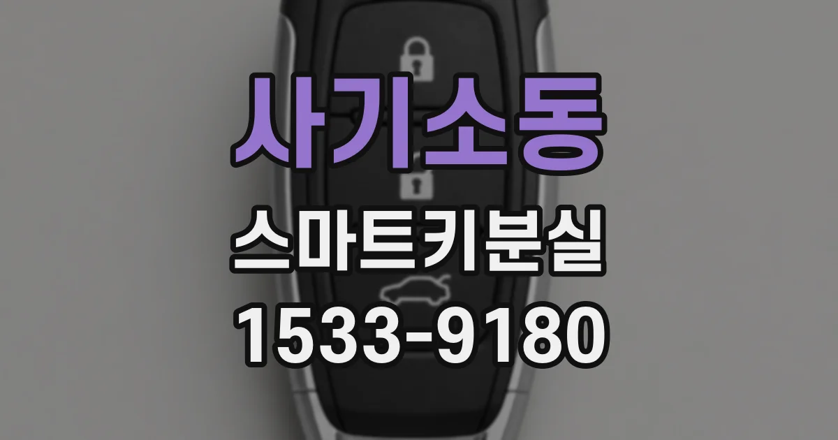 사기소동 스마트키분실