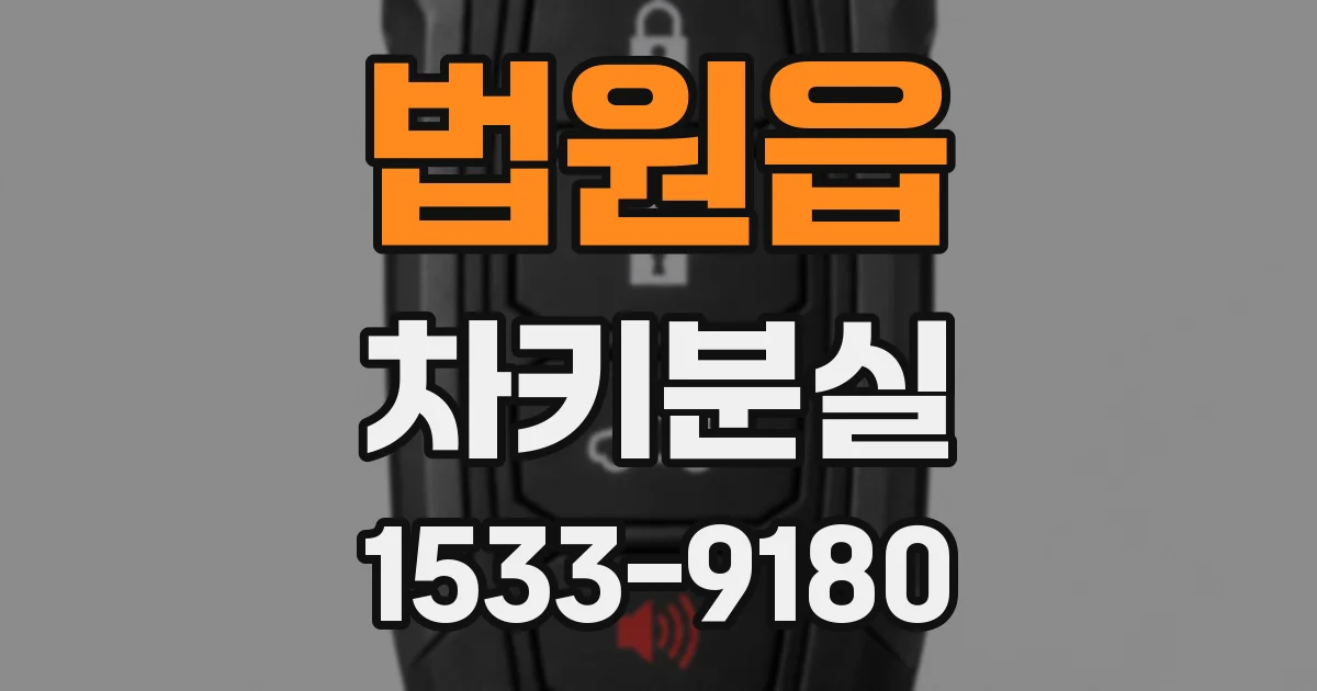 법원읍 차키분실