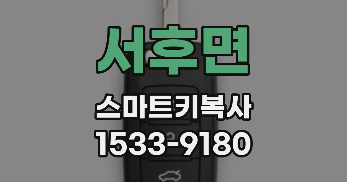 서후면 스마트키복사