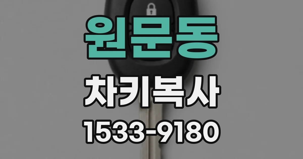 원문동 차키복사