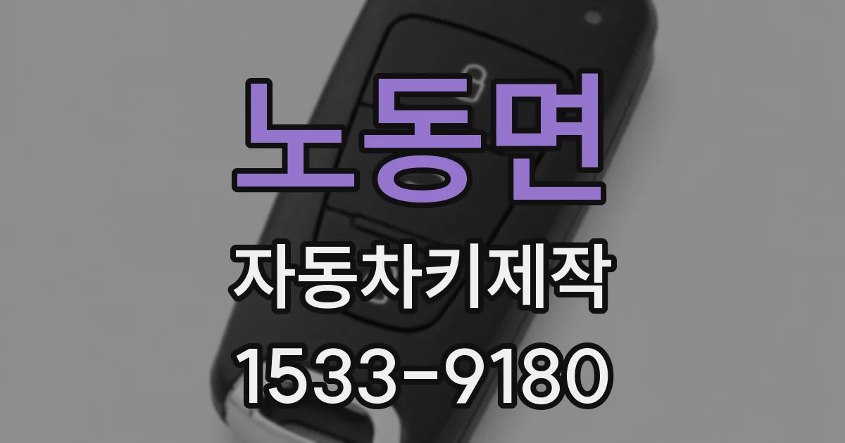 노동면 자동차키제작